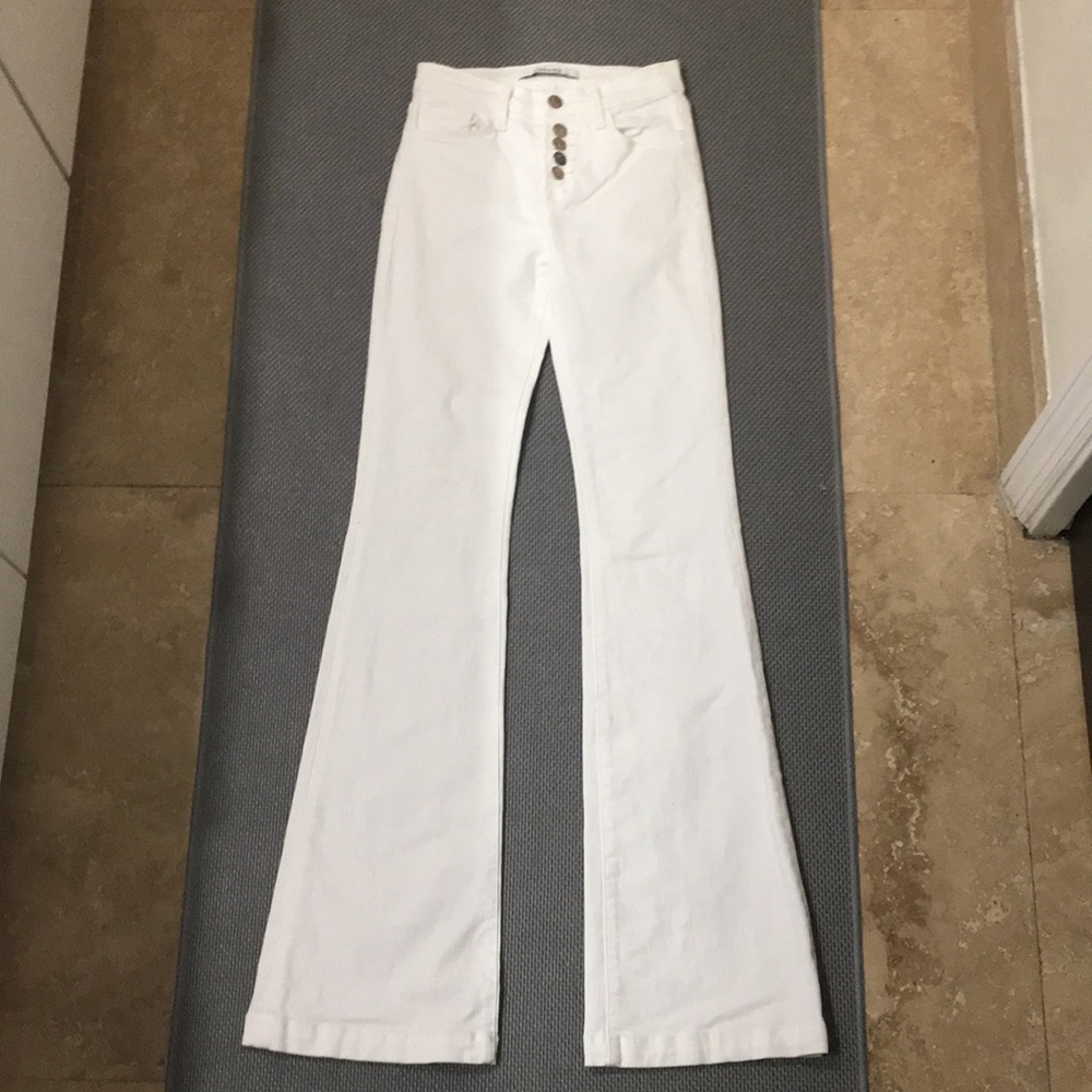 J Brand ‘Maria Flare’ white jeans